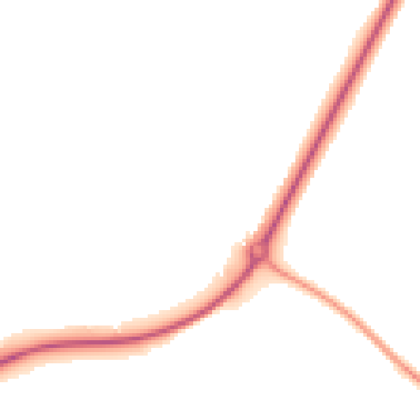 Night-time road noise heatmap for IP31 2FX