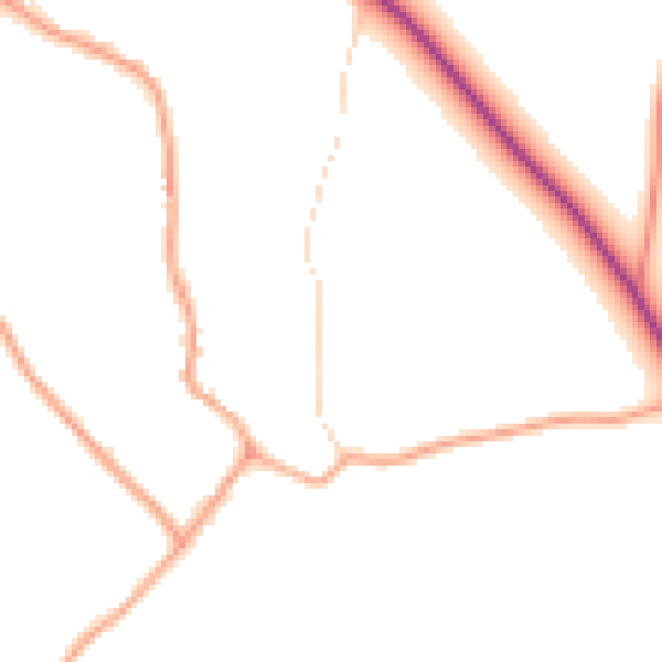Daytime road noise heatmap for IP31 2LY