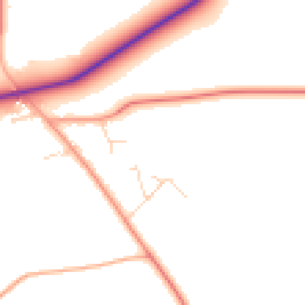 Daytime road noise heatmap for IP31 2PH