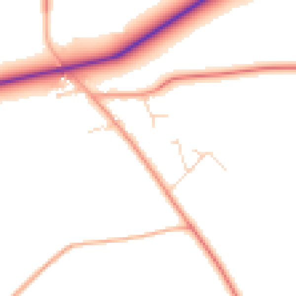 Daytime road noise heatmap for IP31 2PW