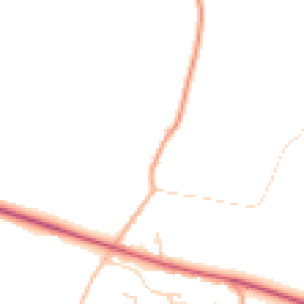 Daytime road noise heatmap for IP31 2QE