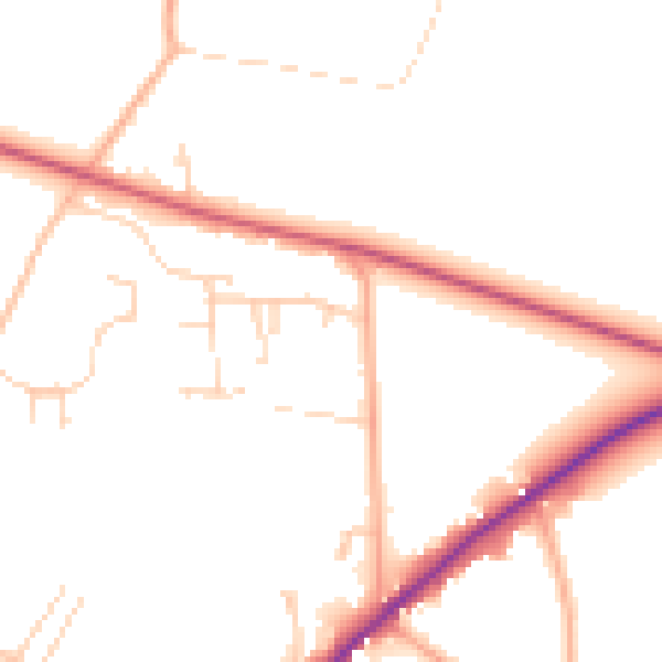Daytime road noise heatmap for IP31 2RN