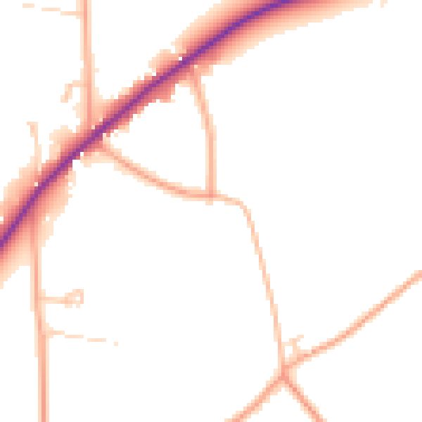 Daytime road noise heatmap for IP31 2RS