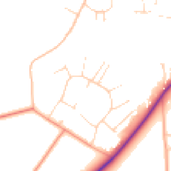 Daytime road noise heatmap for IP31 2TA