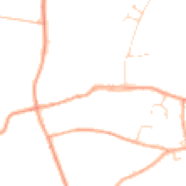 Daytime road noise heatmap for IP31 3AZ