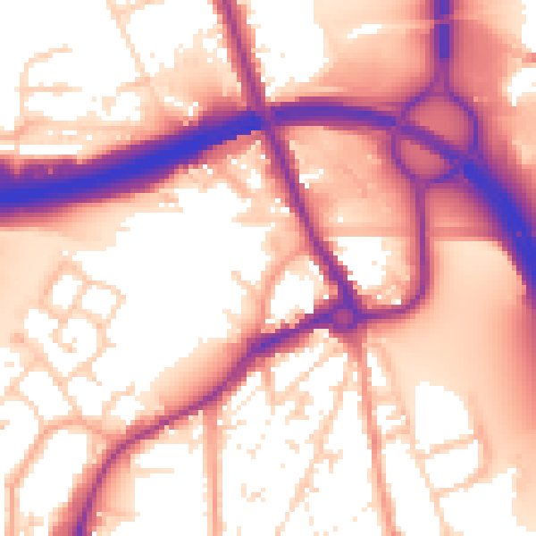Daytime road noise heatmap for IP32 6AF