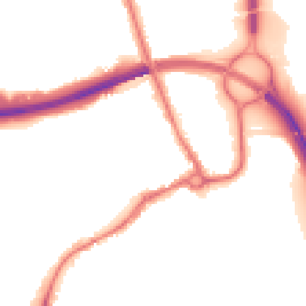 Night-time road noise heatmap for IP32 6AF