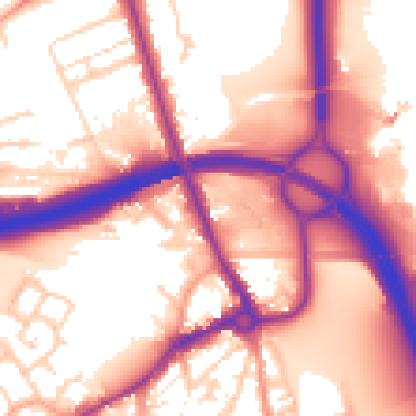 Daytime road noise heatmap for IP32 6AH