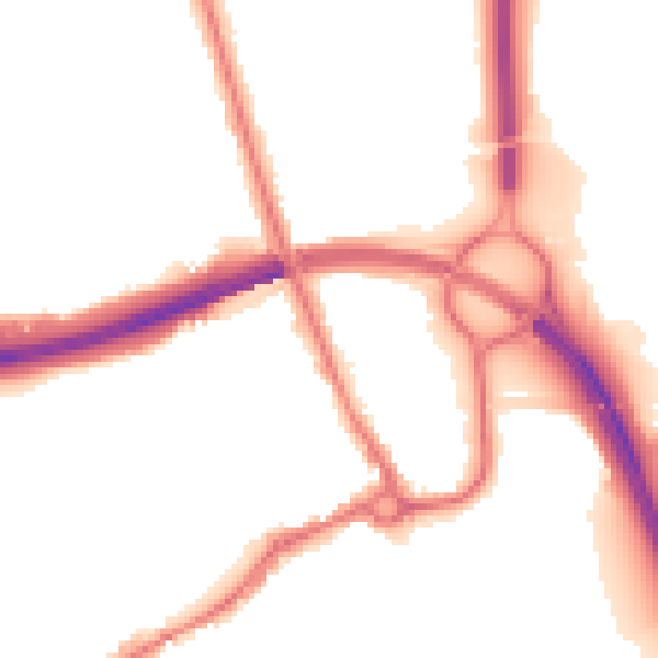 Night-time road noise heatmap for IP32 6AH