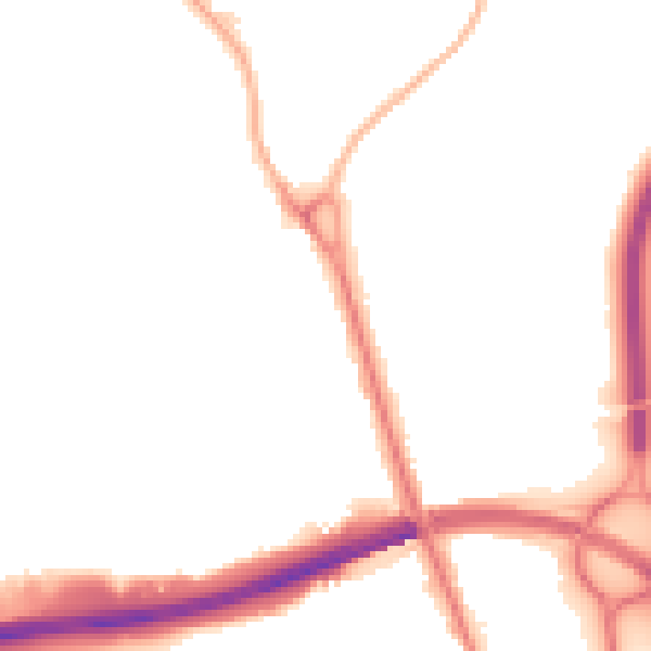 Night-time road noise heatmap for IP32 6AJ