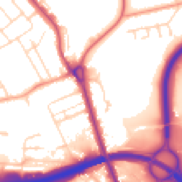 Daytime road noise heatmap for IP32 6AP