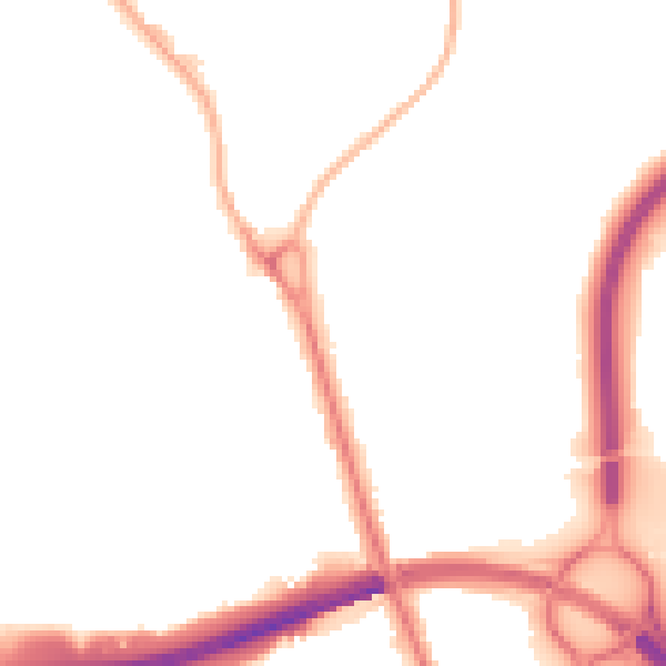 Night-time road noise heatmap for IP32 6AP
