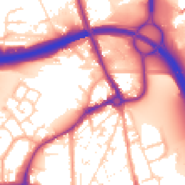 Daytime road noise heatmap for IP32 6AR