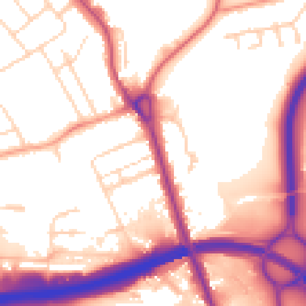 Daytime road noise heatmap for IP32 6AS