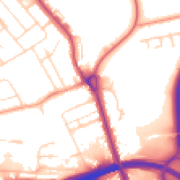 Daytime road noise heatmap for IP32 6AT