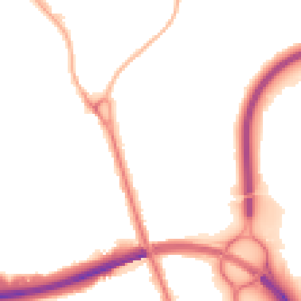 Night-time road noise heatmap for IP32 6AU
