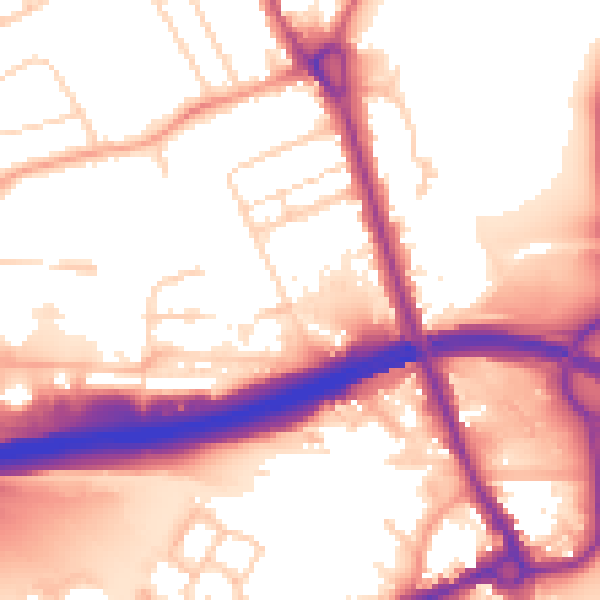 Daytime road noise heatmap for IP32 6BB