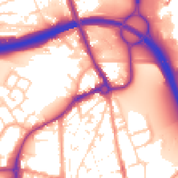Daytime road noise heatmap for IP32 6BJ