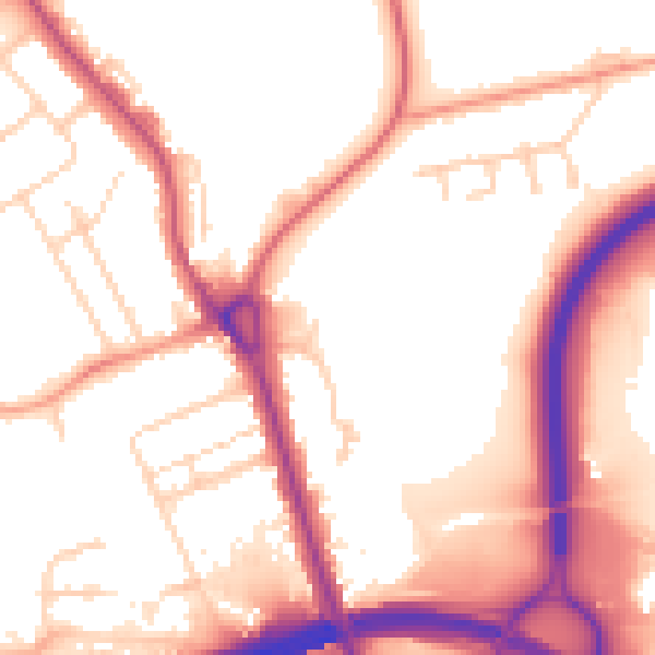 Daytime road noise heatmap for IP32 6BL