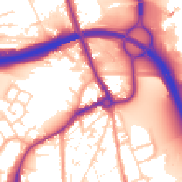 Daytime road noise heatmap for IP32 6BP