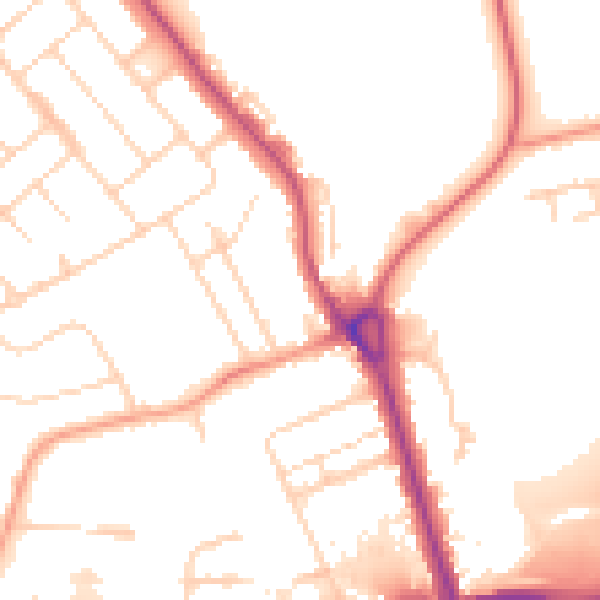 Daytime road noise heatmap for IP32 6BT