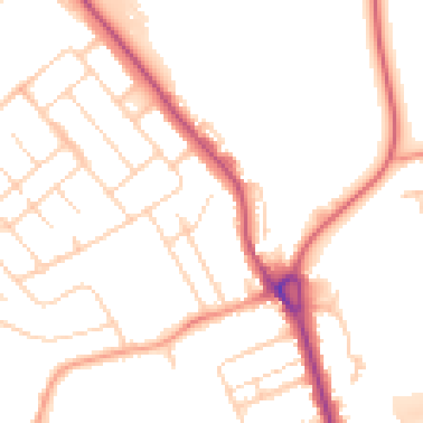 Daytime road noise heatmap for IP32 6BX