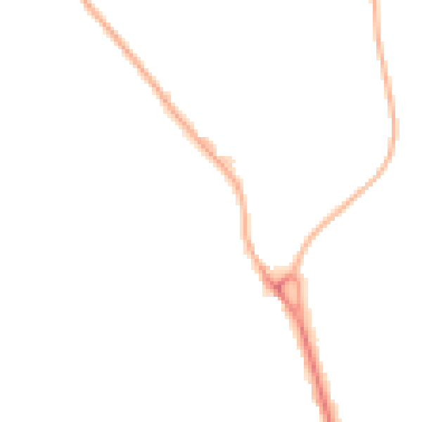 Night-time road noise heatmap for IP32 6BX