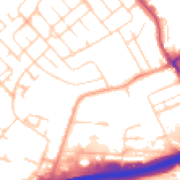 Daytime road noise heatmap for IP32 6DE