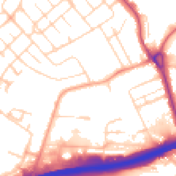 Daytime road noise heatmap for IP32 6DF