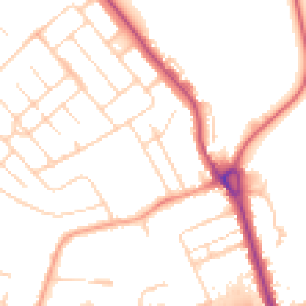 Daytime road noise heatmap for IP32 6DH
