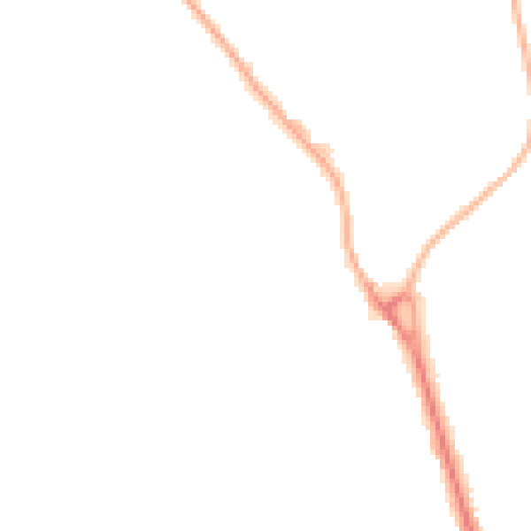 Night-time road noise heatmap for IP32 6DH