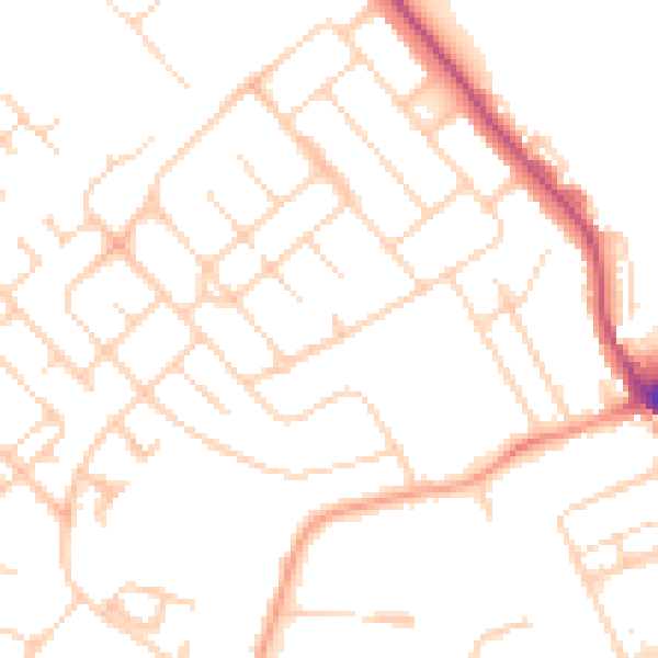 Daytime road noise heatmap for IP32 6DN