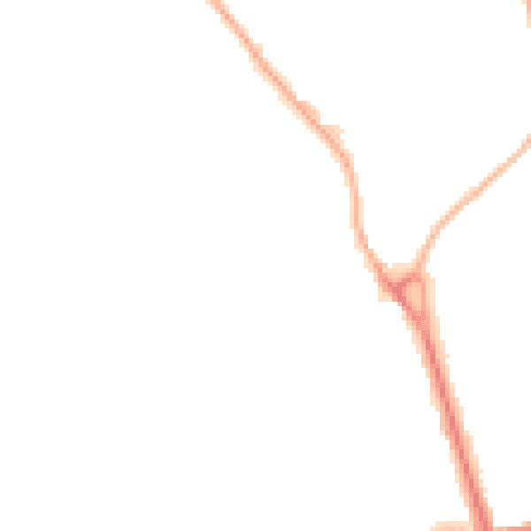 Night-time road noise heatmap for IP32 6DQ