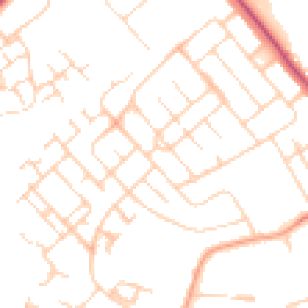 Daytime road noise heatmap for IP32 6DR