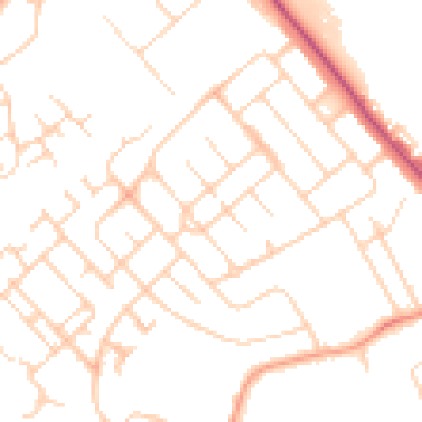 Daytime road noise heatmap for IP32 6EF