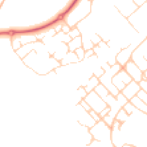 Daytime road noise heatmap for IP32 6GH