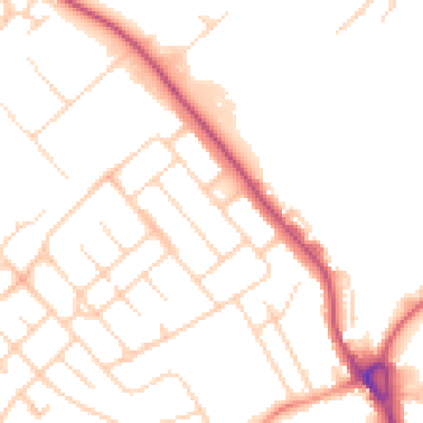 Daytime road noise heatmap for IP32 6HG