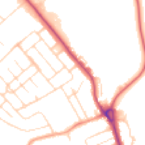 Daytime road noise heatmap for IP32 6HS