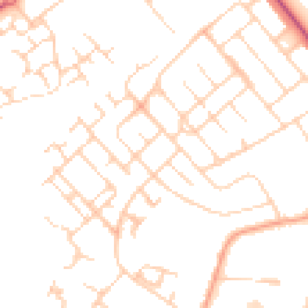 Daytime road noise heatmap for IP32 6LX