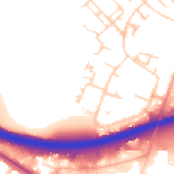 Daytime road noise heatmap for IP32 6QH