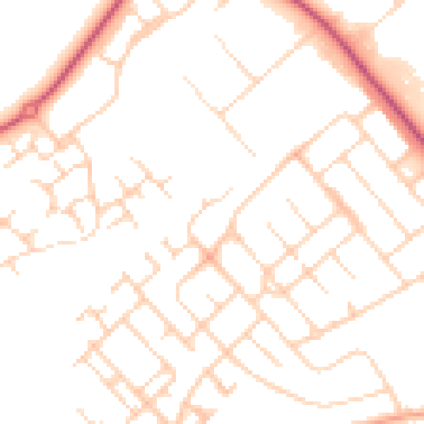 Daytime road noise heatmap for IP32 6TG
