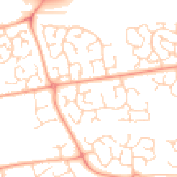 Daytime road noise heatmap for IP32 7AW