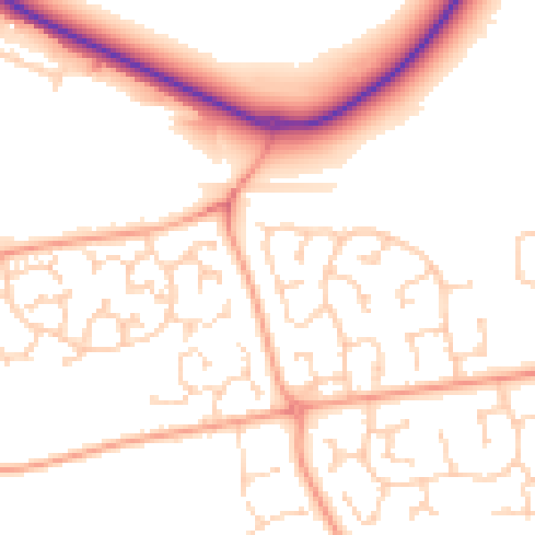 Daytime road noise heatmap for IP32 7HE