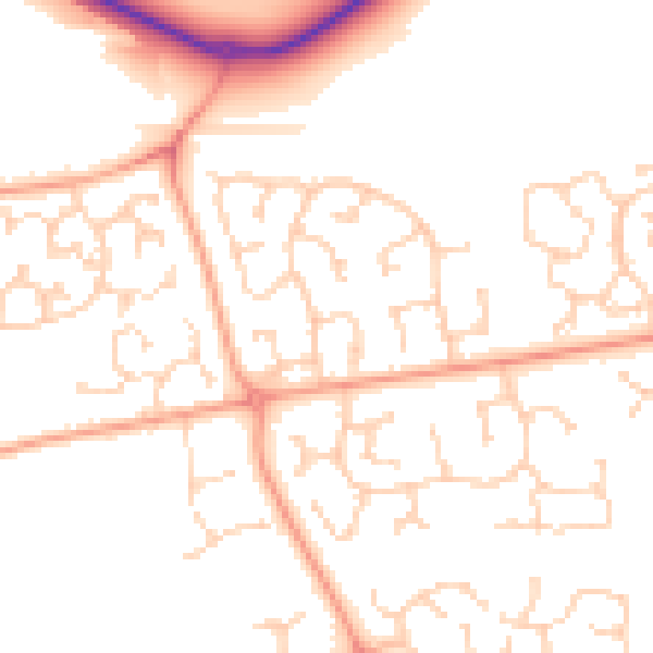 Daytime road noise heatmap for IP32 7HG