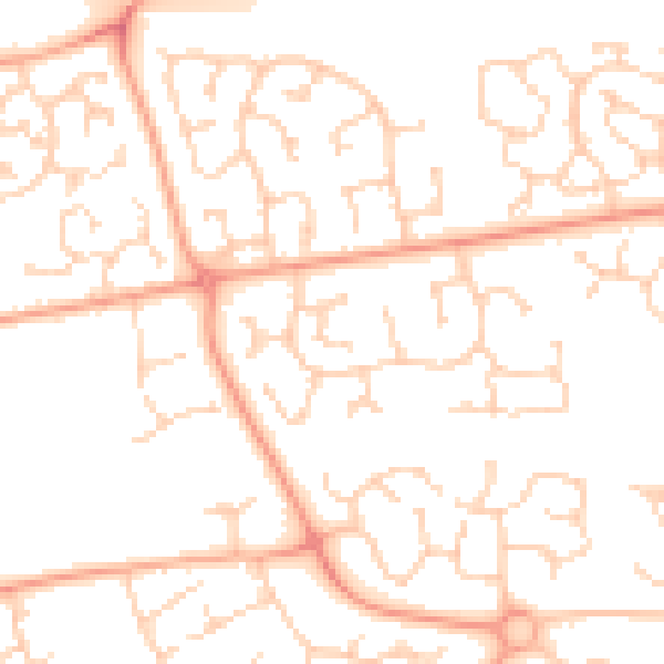 Daytime road noise heatmap for IP32 7LQ