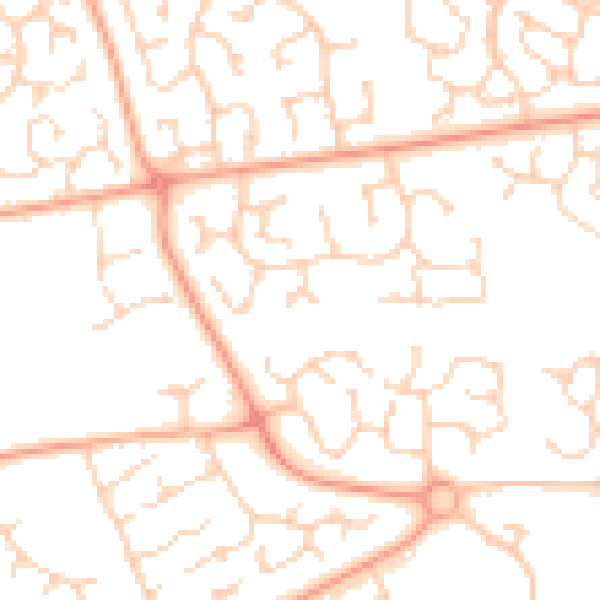 Daytime road noise heatmap for IP32 7LU