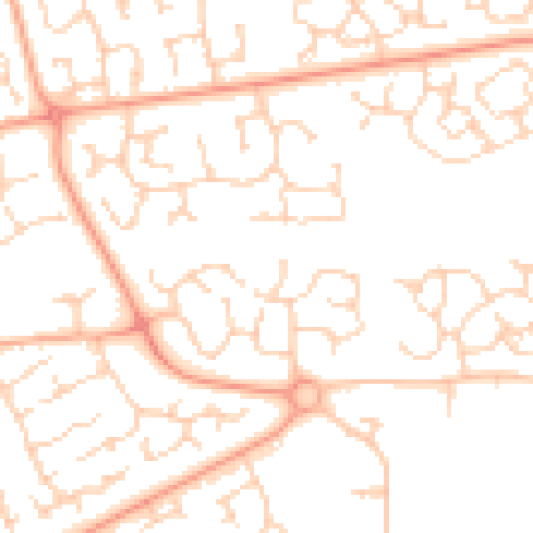 Daytime road noise heatmap for IP32 7NL