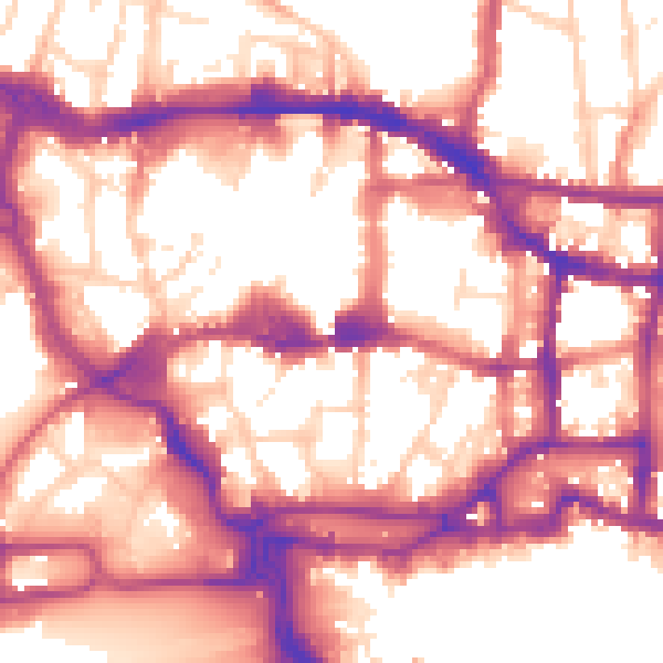 Daytime road noise heatmap for IP4 1AE
