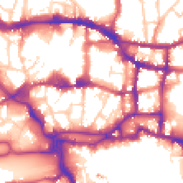 Daytime road noise heatmap for IP4 1AR