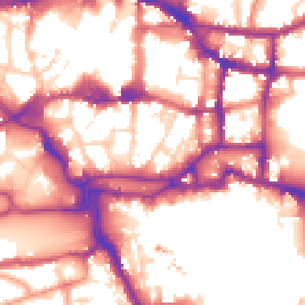 Daytime road noise heatmap for IP4 1BN